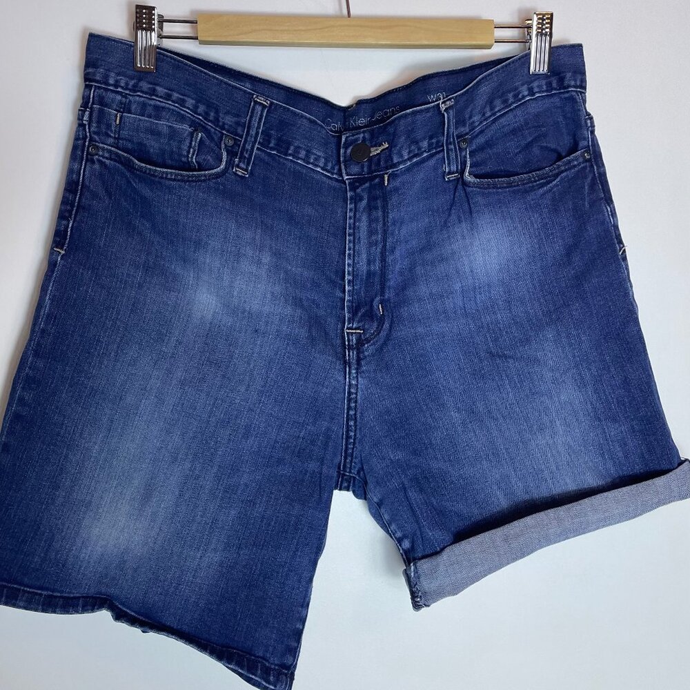 Calvin Klein Denim Jeans Shorts Size 31 Dark Blue
